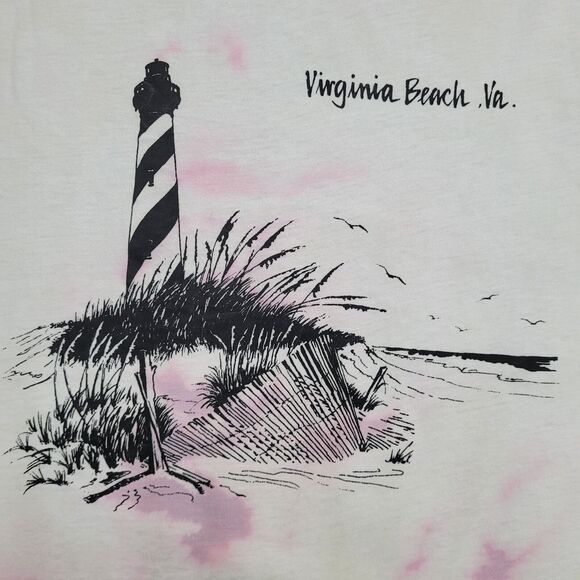 Vintage Virginia-Beach Tank-Top Womens Medium 18x22 Bleached - Picture 7 of 10